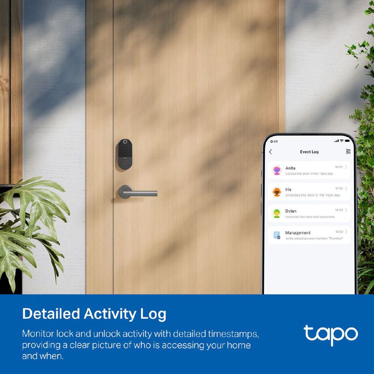 TP-Link Tapo DL110 Smart Wifi Door Lock, , hi-res