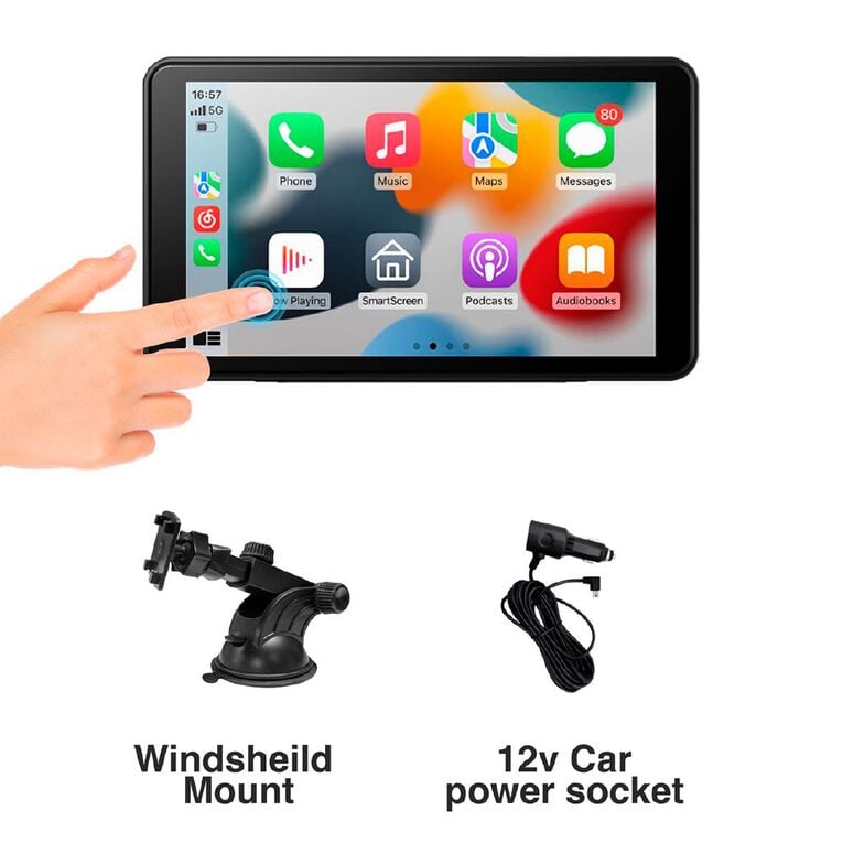 Laser Navig8r 7 inch Portable CarPlay Android Auto, , hi-res
