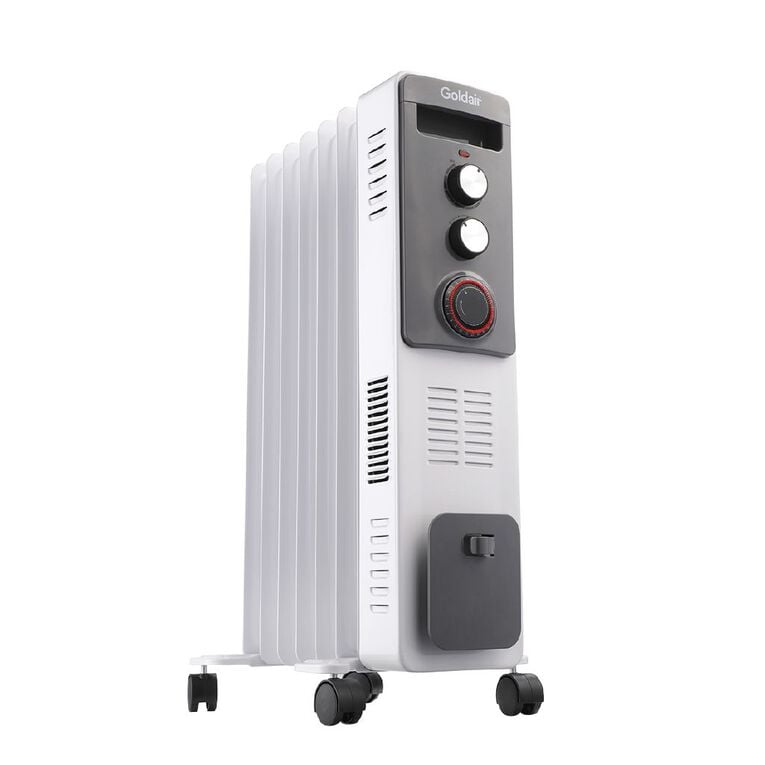 Goldair 1900W (1500w+400w) 7 Fin Oil Column Heater with Turbo & Timer, , hi-res