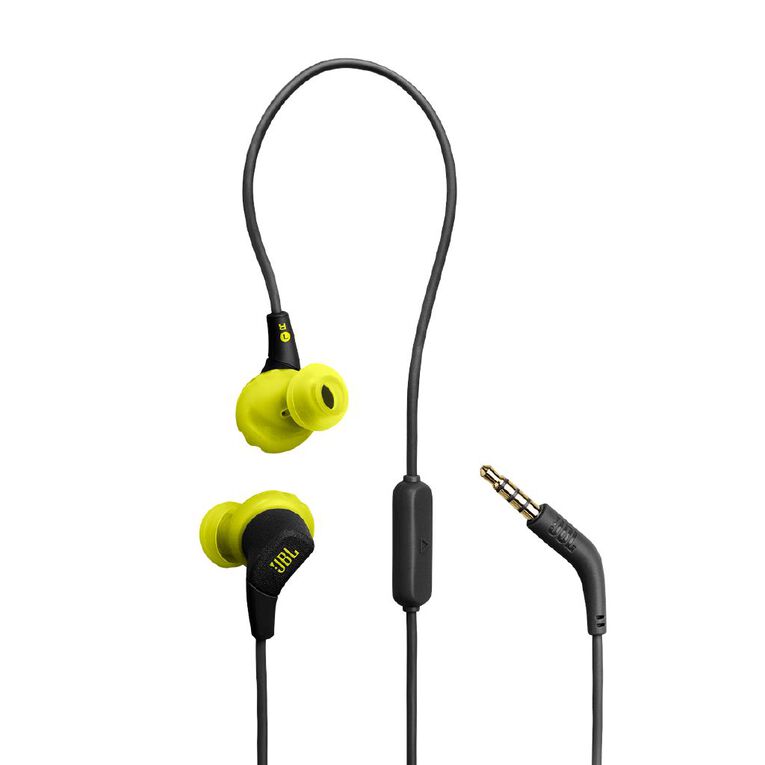 JBL Endurance Run 3 Wired Sport Headphones - Black/Lime, , hi-res
