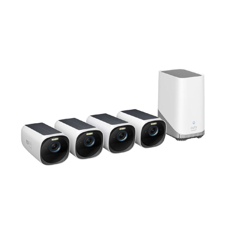 Eufy Cam 3 Wireless Home Security System with Homebase 3 - 4-Pack, , hi-res