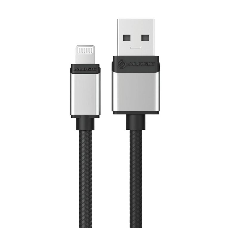 Alogic Ultra Fast Plus USB-A to Lightning 1m Cable - Space Grey, , hi-res