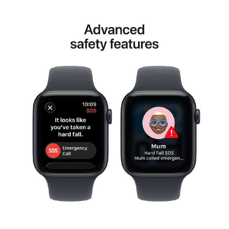 Apple Watch SE 3 GPS 44mm Midnight Aluminium Case with Midnight Sport Band M/L, , hi-res