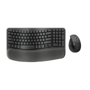 Logitech Wave Keys Wireless Ergonomic Keyboard & Lift Mouse Combo