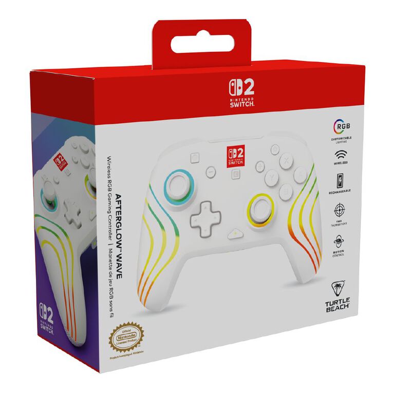 Turtle Beach Afterglow Wave Wireless Nintendo Switch 2 Controller - White, , hi-res