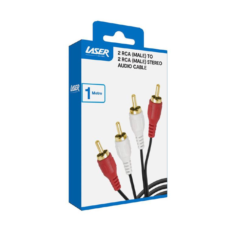 Laser 2 RCA (Male) to 2 RCA (Male) Stereo Audio Cable, , hi-res
