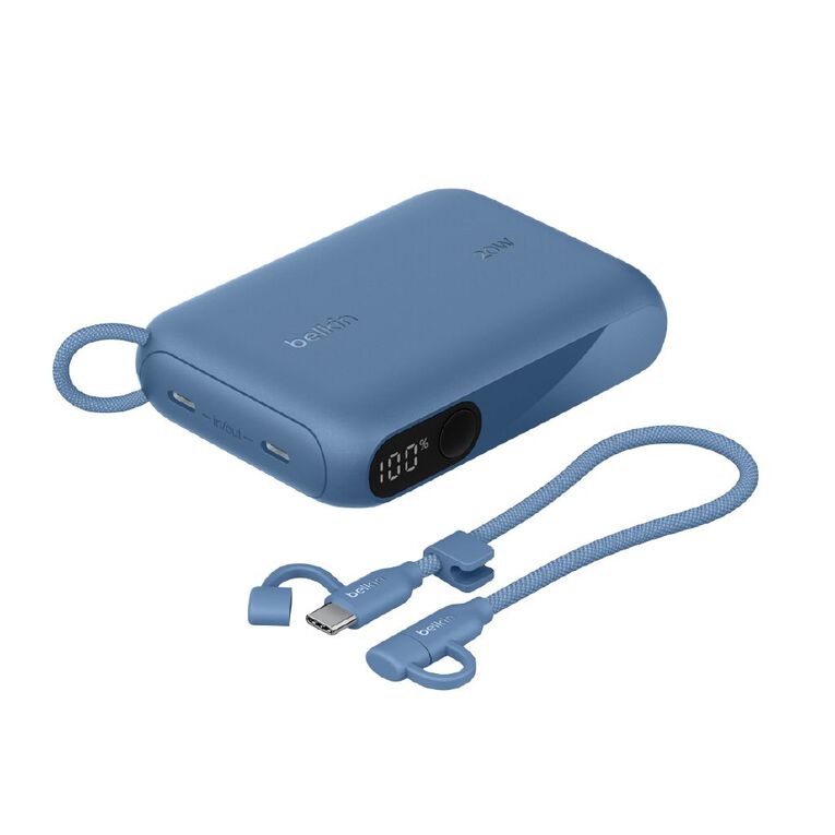 Belkin BoostCharge Power Bank 10K with Display - Blue, , hi-res