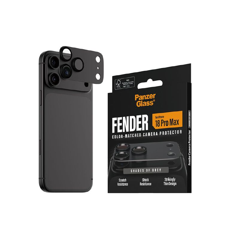 PanzerGlass Fender Camera Lens Protector for iPhone 18 Pro Max - Black, , hi-res