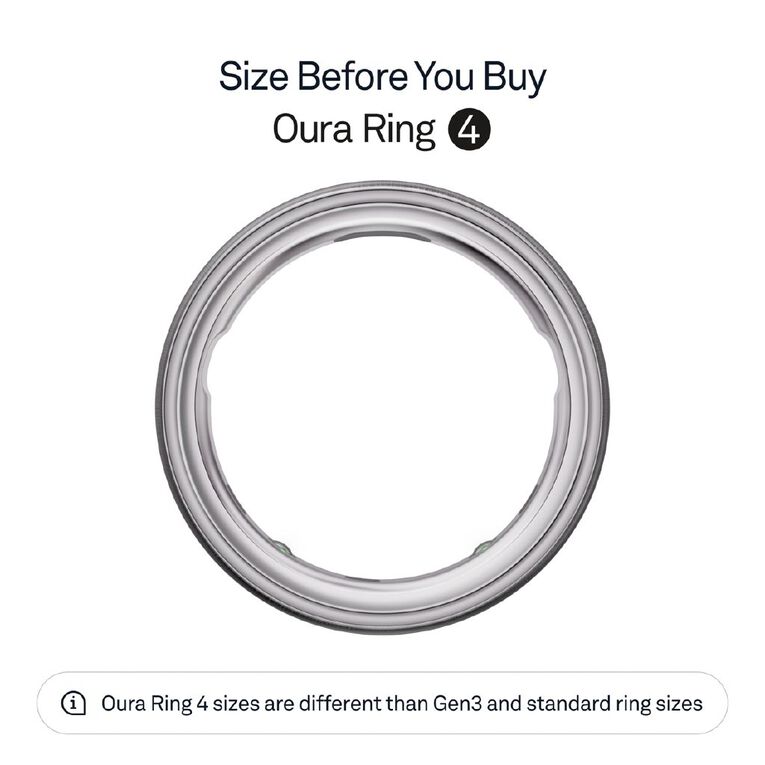 Oura Ring 4 Brushed Silver - Size 10, , hi-res