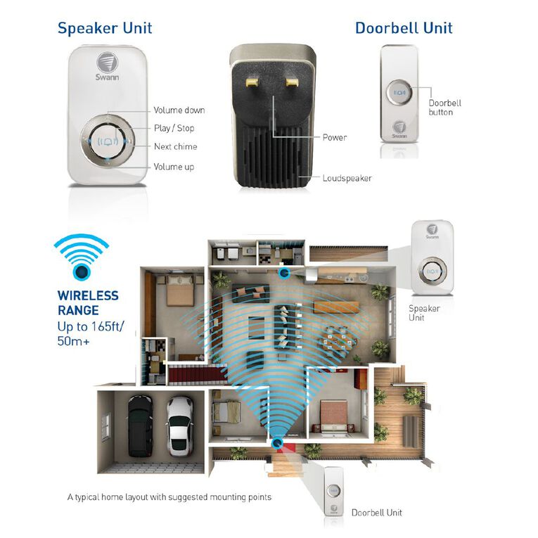 Swann Plug-In Door Chime, , hi-res