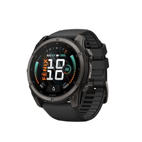 Garmin Fenix 9, 51mm, Carbon Grey DLC Titanium With Black Silicone Band