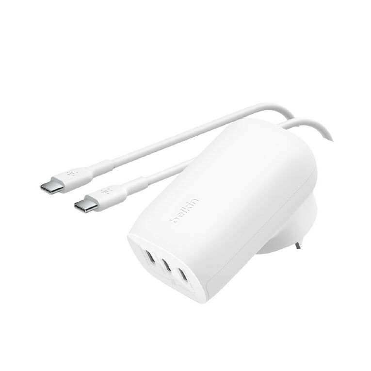 Belkin 3-Port 67W USB-C Wall Charger - White, , hi-res