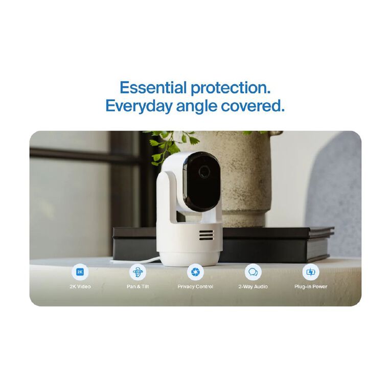 Arlo Essential Pan Tilt Indoor Camera Plug-in 2K, , hi-res