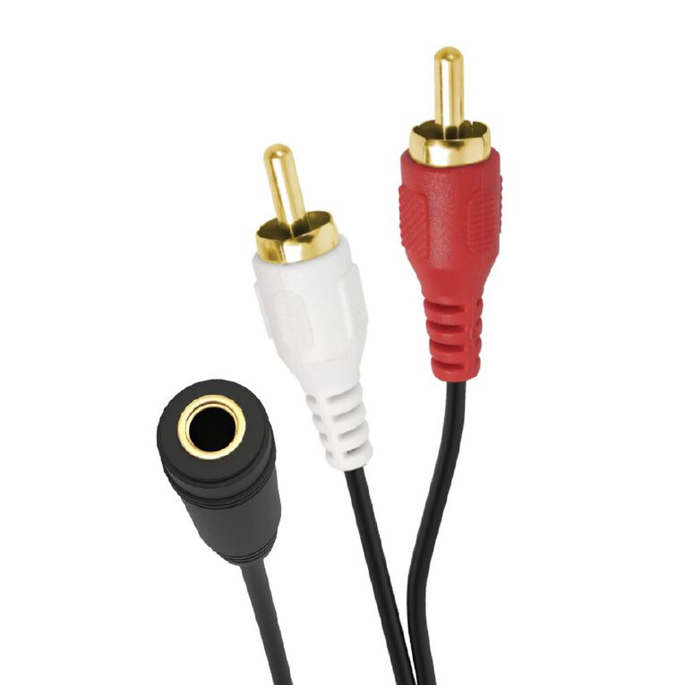 Laser 3.5mm (Female) to 2 RCA (Male) Audio Cable, 1m, , hi-res