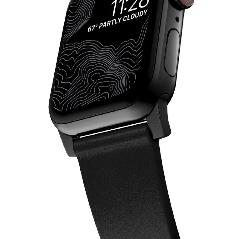 Nomad Modern Band for Apple Watch (42 / 44-46 / 49mm / ULTRA) - Black Horween / Black Hardware, , hi-res
