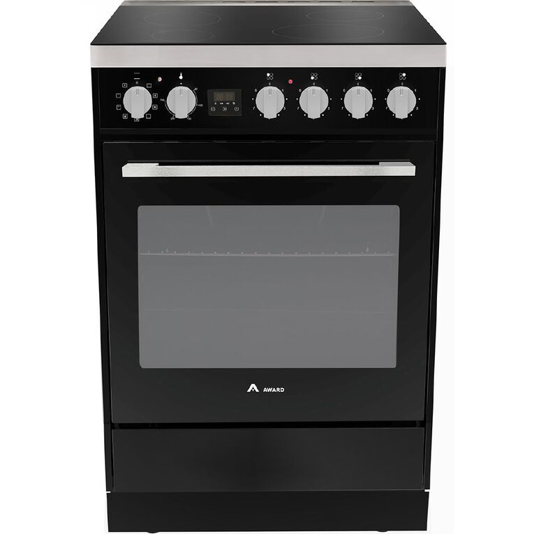 Award 60cm Freestanding Oven with Ceramic Hob - Black, , hi-res