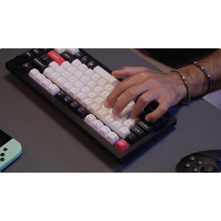 Keychron Q1 HE QMK Wireless Custom Keyboard, Fully Assembled Knob, Gateron Double-Rail Magnetic Nebula Switch - Carbon Black, , hi-res