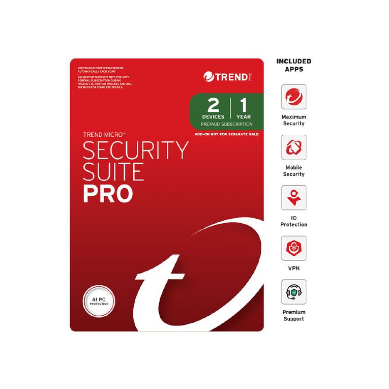 Trend Micro Device Security Pro 2 Device 1 Year Add-on Digital, , hi-res