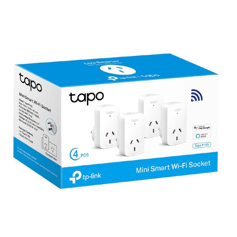 TP-Link Tapo P100 Smart Plug - 4 Pack, , hi-res