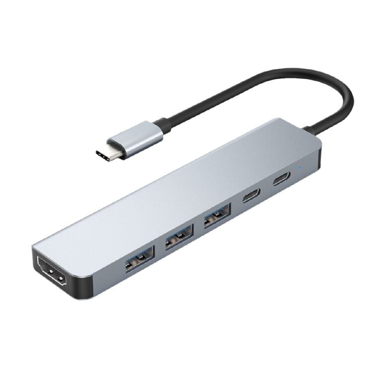 Laser USB-C to 6 Port USB and HDMI Hub, , hi-res