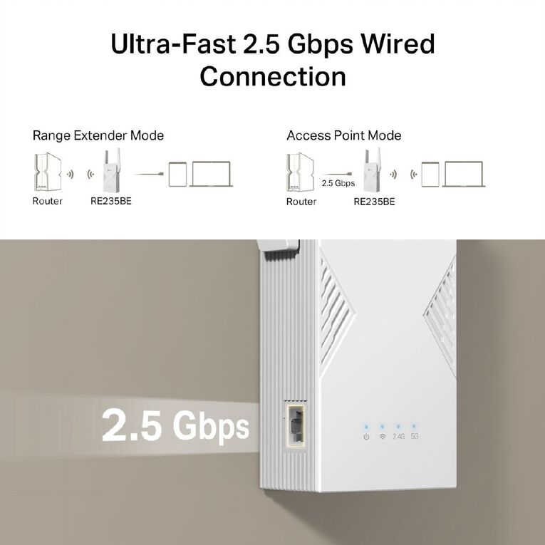 TP-Link RE235BE | BE3600 Dual Band Wi-Fi 7 Range Extender, , hi-res