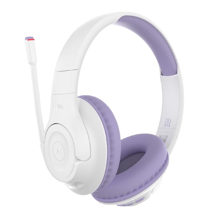 Belkin SoundForm Inspire Wireless Over-Ear Headset for Kids - Lavender, , hi-res