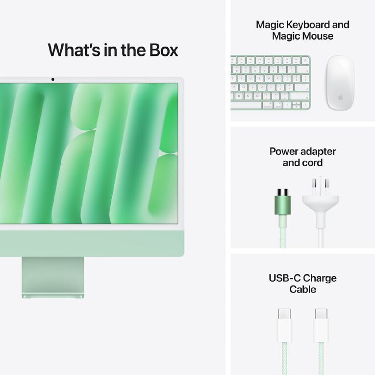 Apple iMac 24-inch With M6 Chip 16GB/256GB 10 Core CPU 10 Core GPU 2 Port - Green, , hi-res