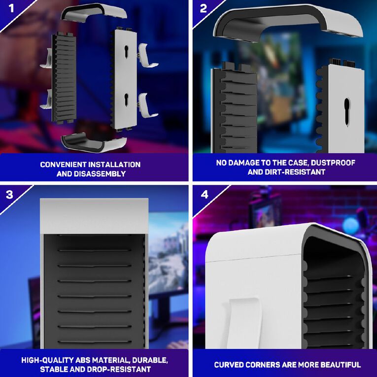 Playmax Games Tower Storage - Black/White, , hi-res