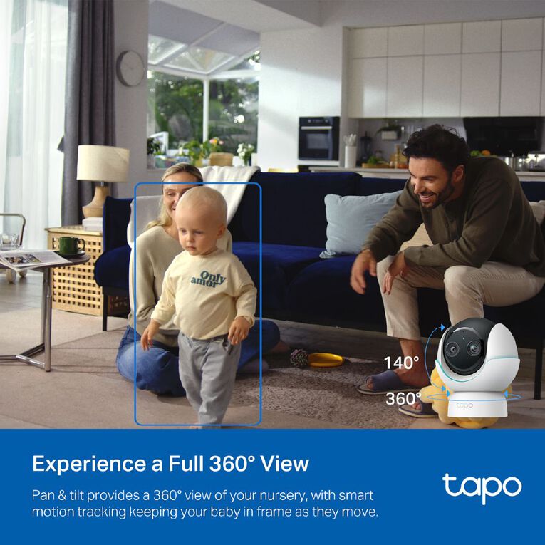 TP-Link Tapo C840 Pan & Tilt AI Smart Baby Monitor, , hi-res