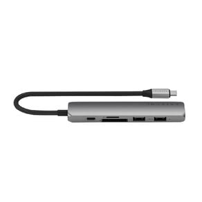 SATECHI 6-in-1 USB-C Slim Multiport Adapter 4K - Space Grey