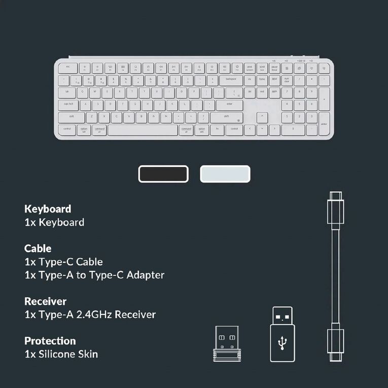 Keychron B6 Pro Ultra-Slim Wireless Keyboard - Space Gray, , hi-res