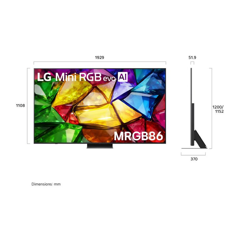 LG 75 Inch MRGB86 AI 4K LED Smart TV, , hi-res