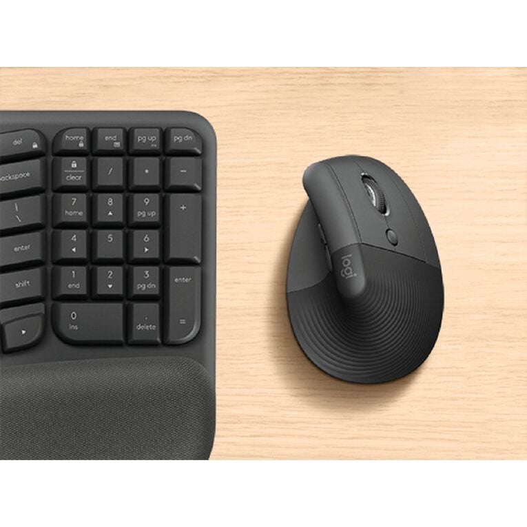 Logitech Wave Keys Wireless Ergonomic Keyboard & Lift Mouse Combo, , hi-res
