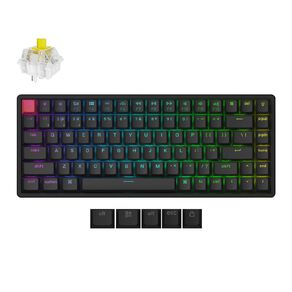 Keychron K2 QMK Wireless Mechanical Keyboard (Version 3), RGB Backlight Aluminum Frame (Hot-Swappable) - Banana Super Switch