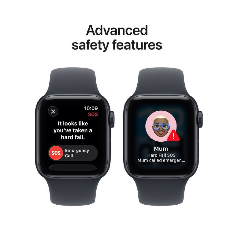 Apple Watch SE 3 GPS 40mm Midnight Aluminium Case with Midnight Sport Band S/M, , hi-res