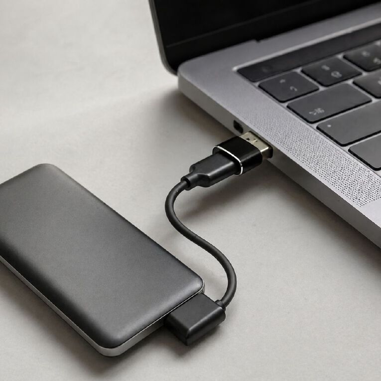 STM USB-A (Male) to USB-C (Female) Adapter - Black, , hi-res