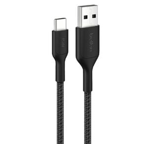 Belkin BoostCharge Pro USB-A to USB-C Braided PCR Cable 15W, 2m - Black
