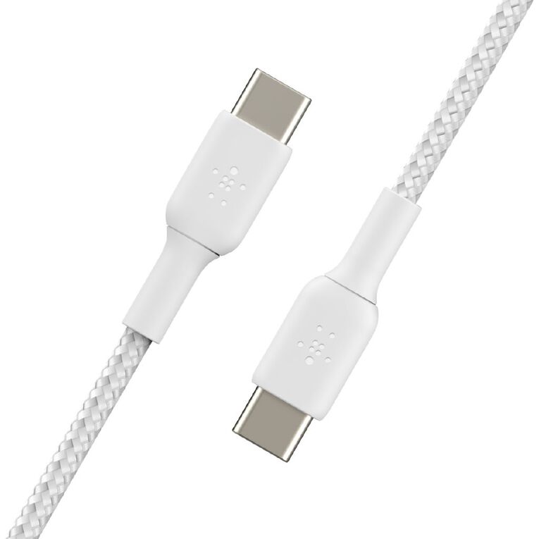 Belkin USB-C to USB-C Braided Cable 0.15M - White, , hi-res