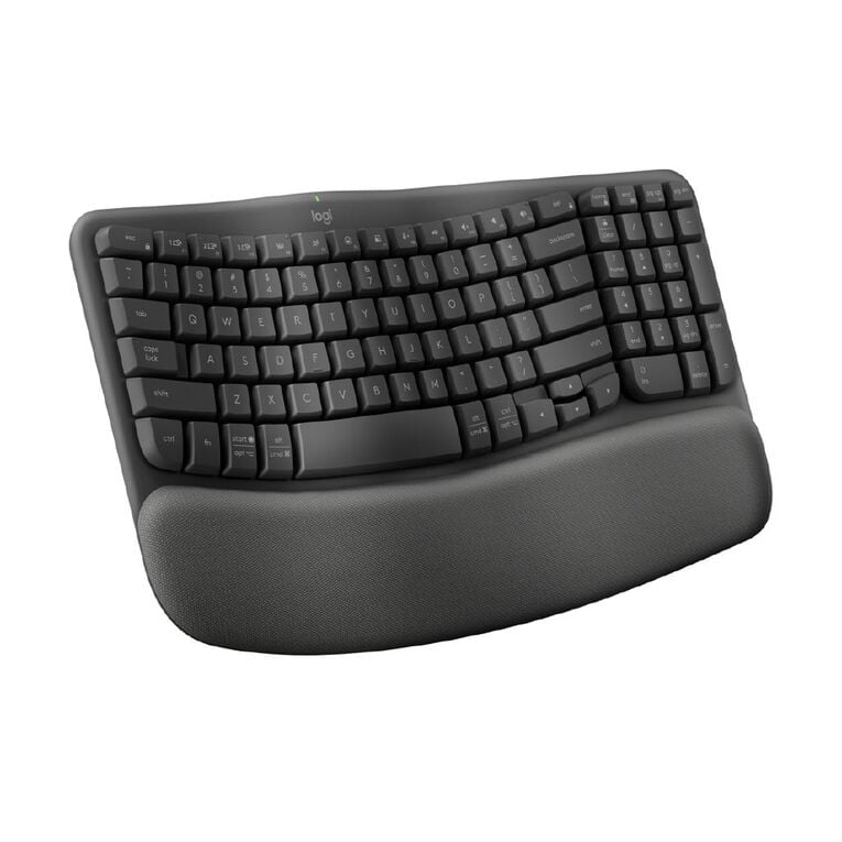 Logitech Wave Keys Wireless Ergonomic Keyboard - Graphite, , hi-res