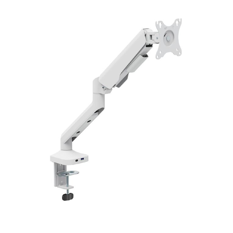 Bracom Flexprecision Gas Spring Monitor Arm With USB Ports White, , hi-res