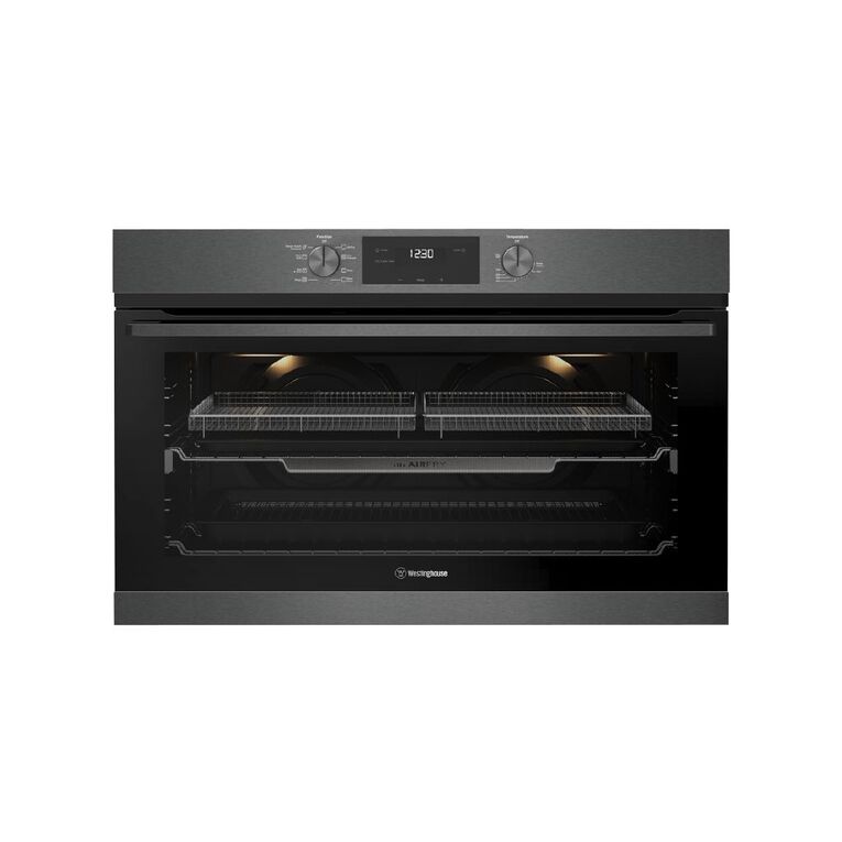 Westinghouse 90cm MultiFunction 8 Oven with AirFry Dark Stainless Steel Noel Leeming