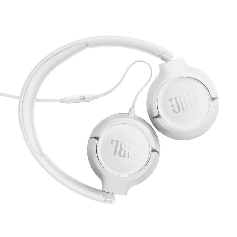 JBL Tune 530 Wired On-Ear Headphones - White, , hi-res