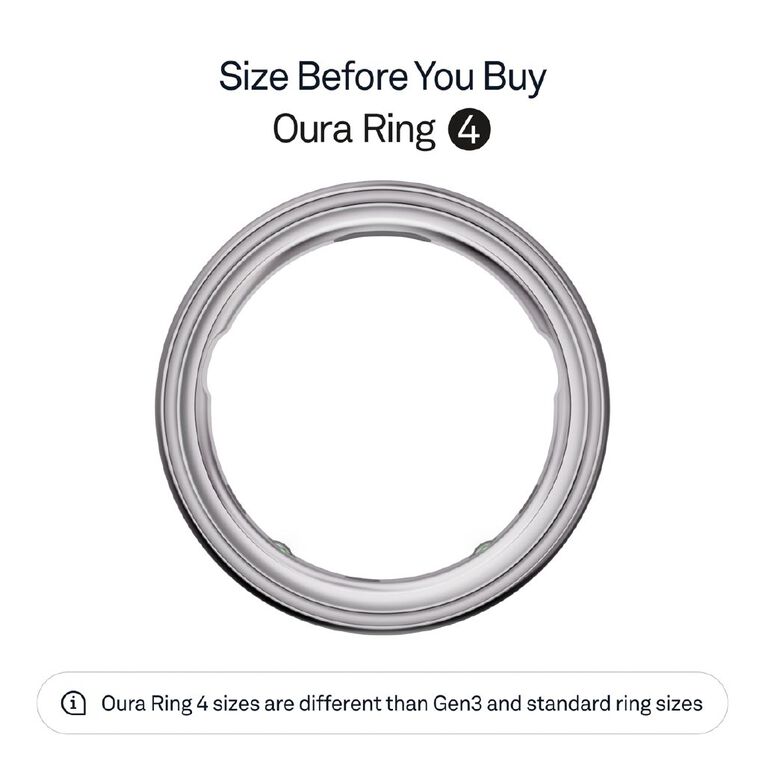 Oura Ring 4 Silver - Size 7, , hi-res