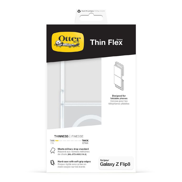 OtterBox Thin Flex Magnets Case for Samsung Galaxy Z Flip8 - Clear, , hi-res