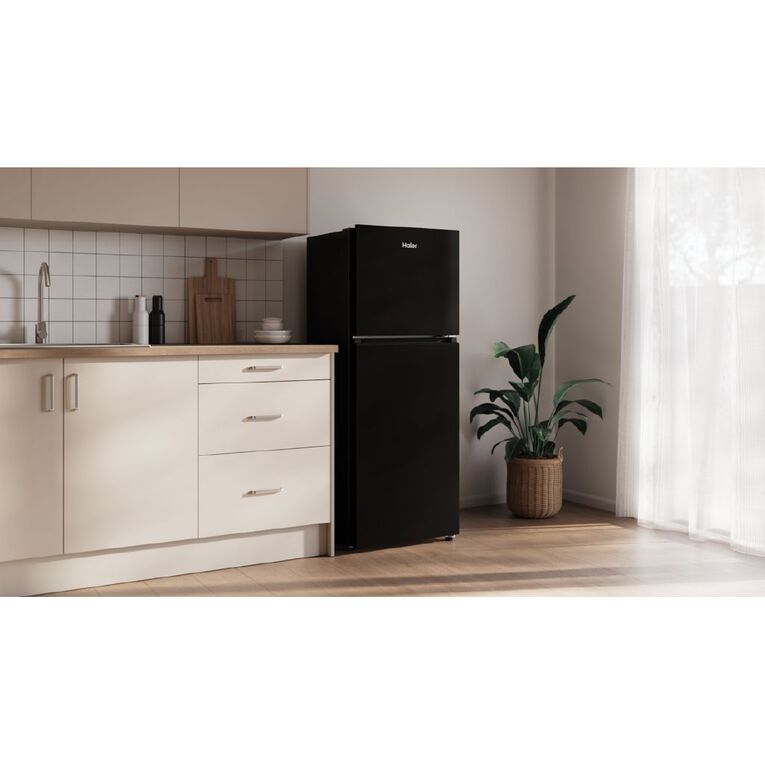 Haier 208L 300 Series Top Mount Fridge Freezer - Black, , hi-res