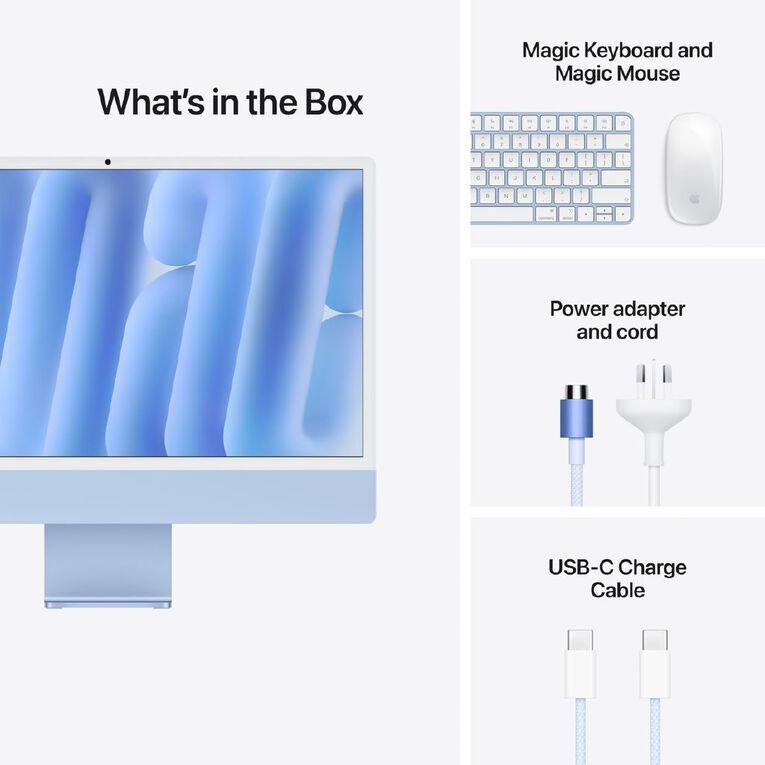 Apple iMac 24-inch With M6 Chip 16GB/256GB 10 Core CPU 10 Core GPU 2 Port - Blue, , hi-res