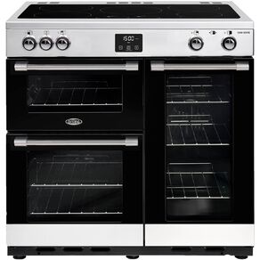 Belling 90cm Freestanding Oven with 5 Zone Induction Cooktop - Stainless Steel