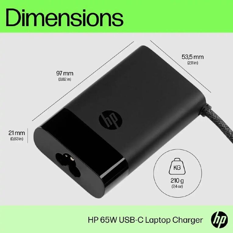 HP USB-C 65W Laptop Charger, , hi-res