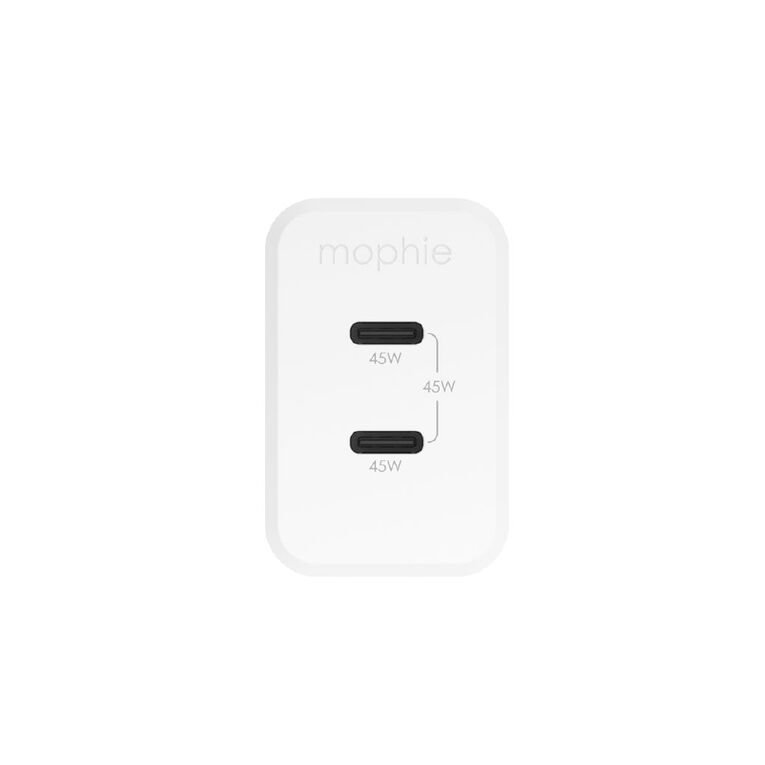 Mophie Essential 45W USB-C Wall Charger & C-C Cable Bundle, Power Delivery - White, , hi-res