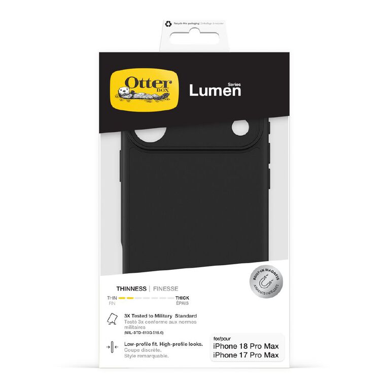 OtterBox Lumen MagSafe Case for iPhone 18 Pro Max - Black, , hi-res